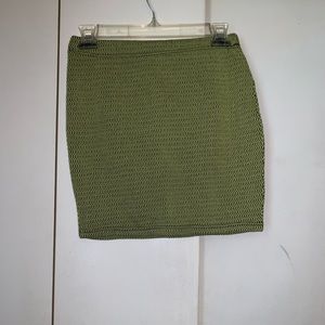 Black and neon mini skirt